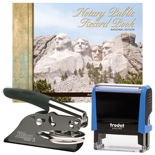 Oklahoma Notary Supplies Deluxe Package Notary Supplies Deluxe Package (All States) - P4 Stamp and Your Choice of Embosser