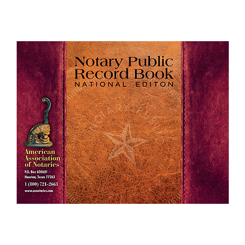 Oklahoma Notary Public Journal (Record Book) - Leatherette Style Cover