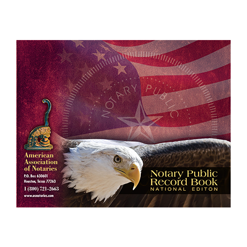 Oklahoma Notary Public Journal (Record Book) - Eagle & U.S. Flag Cover