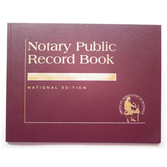 This is our top-of-the-line Oklahoma notary record book (journal). This attractive book features a contemporary leatherette cover with gold-embossed text finish. Perfectly bound and chronologically numbered so that you can easily detect if the record is ever tampered with. Accommodates over 572 entries (104 pages). Includes complete step-by-step instructions for proper notarial record keeping.